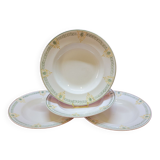 Longwy Longpré 4 old earthenware plates