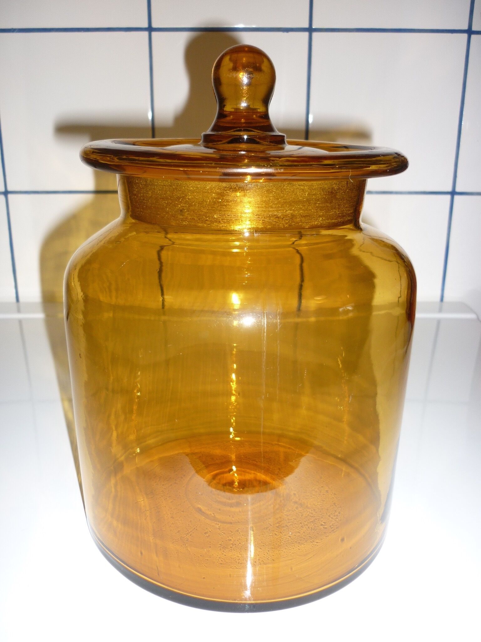 Amber clear glass candy