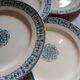 10 old flat plates Terre de fer