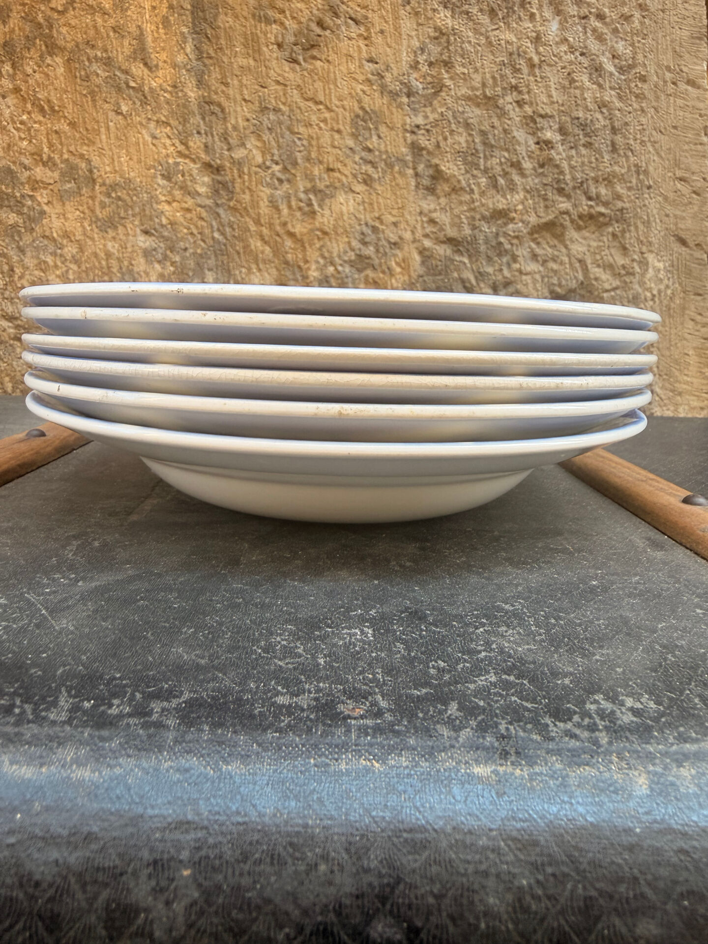 6 deep plates in Sarreguemines Digoin earthenware