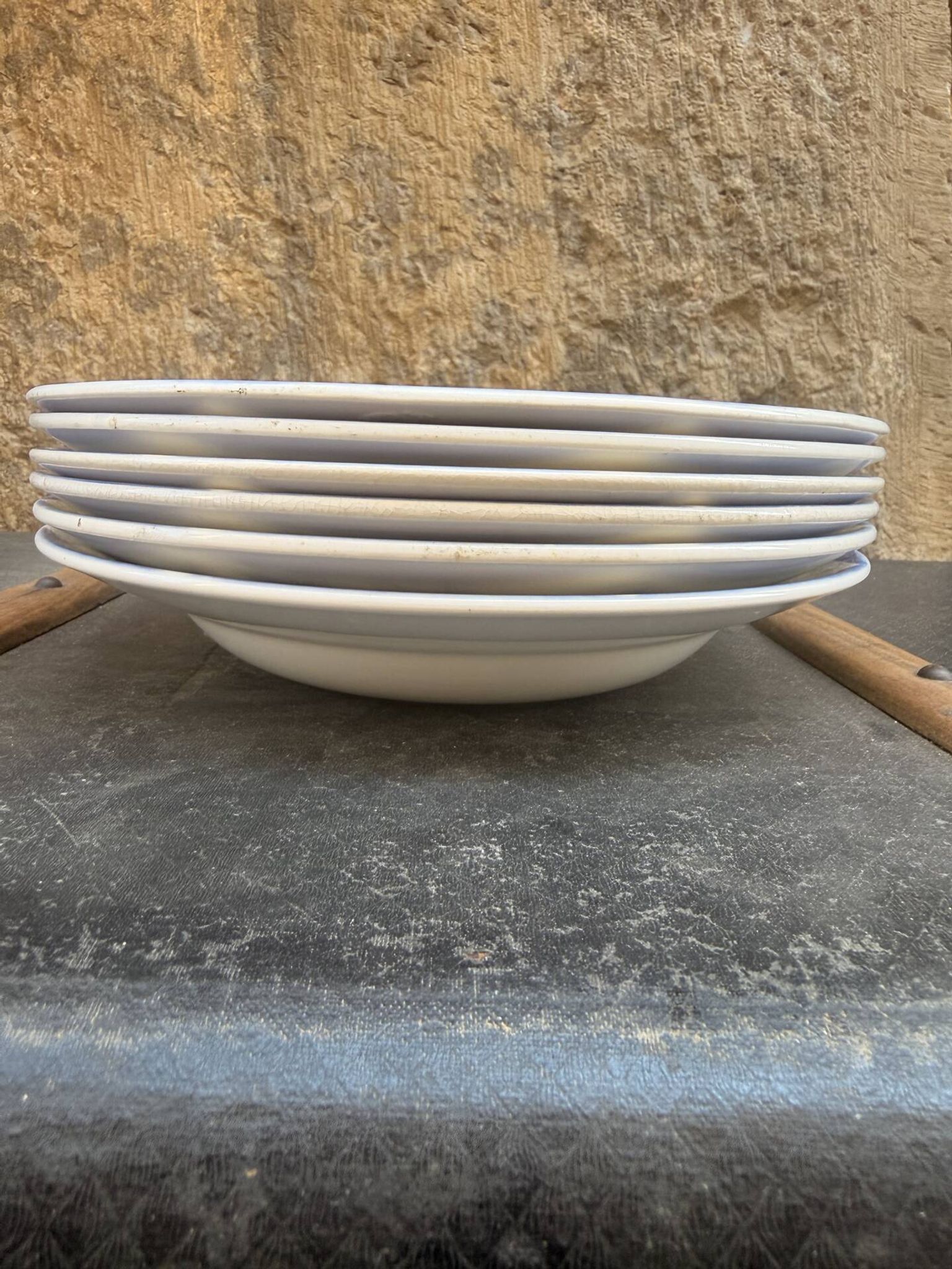 6 deep plates in Sarreguemines Digoin earthenware