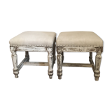 Pair of stools louis xvi style