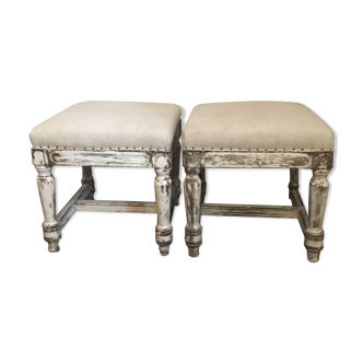Pair of stools louis xvi style
