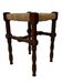 Vintage stool side table design brutalist design 60's dark oak