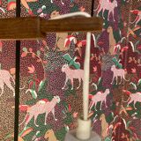 Large modular teak wall light, Scandinavian design 1960.