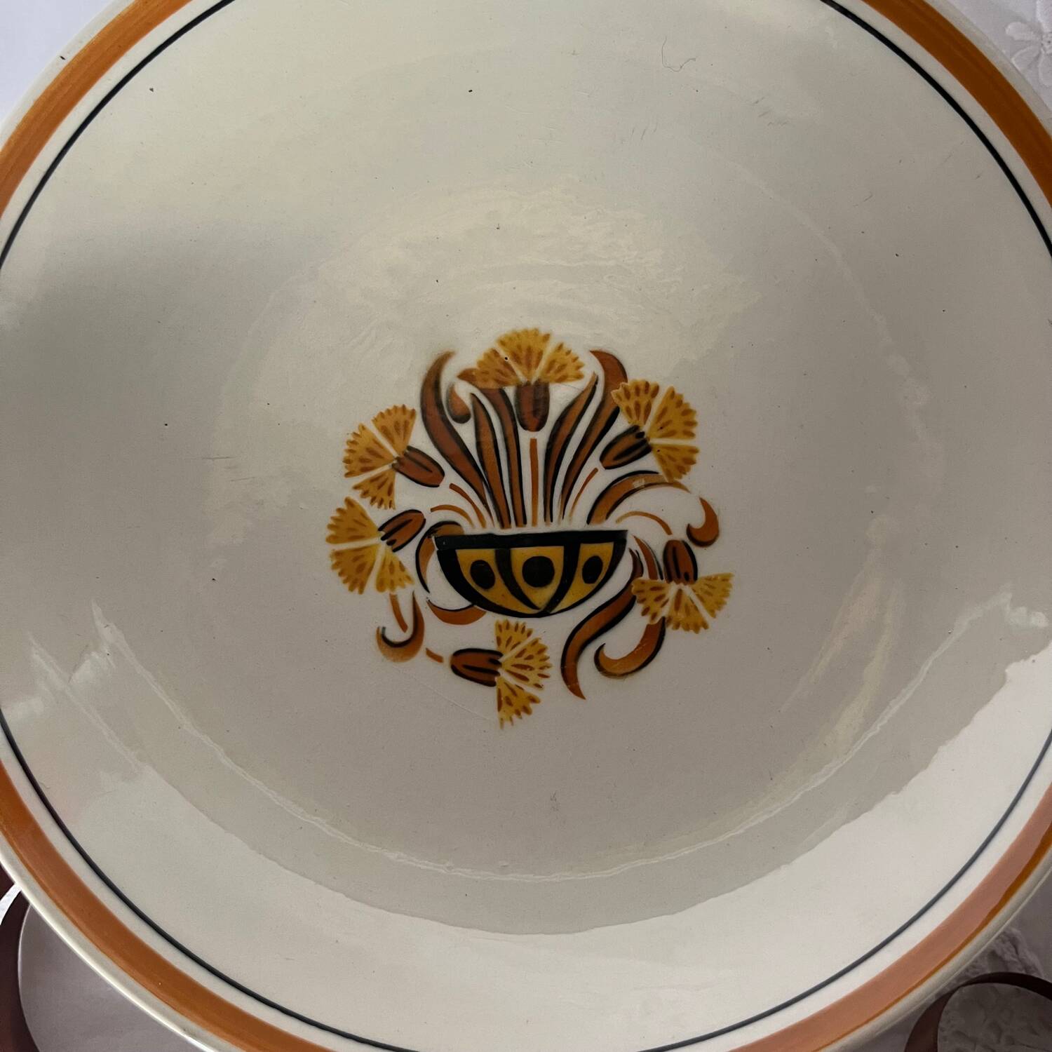 2 Creil and Montereau compote dishes