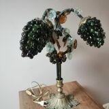 Art deco lamp, bunches of grapes in Murano glass, bronze base