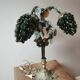 Art deco lamp, bunches of grapes in Murano glass, bronze base