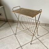 Vintage 1960s brass side table/magazine rack