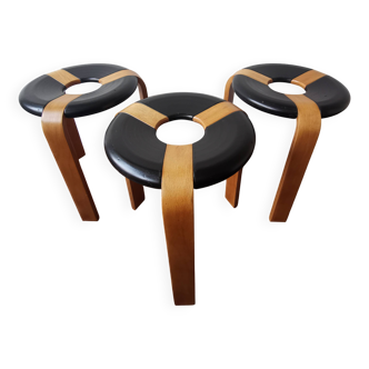 Set of 3 Pallar stools Magnus Olesen