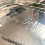 Foie gras serving dish duck glass and metal