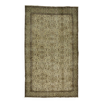One-of-a-kind turkish handwoven vintage rug - rustic vintage charm 284x 161
