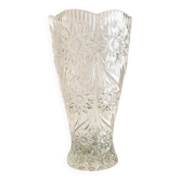 Chiseled crystal vase