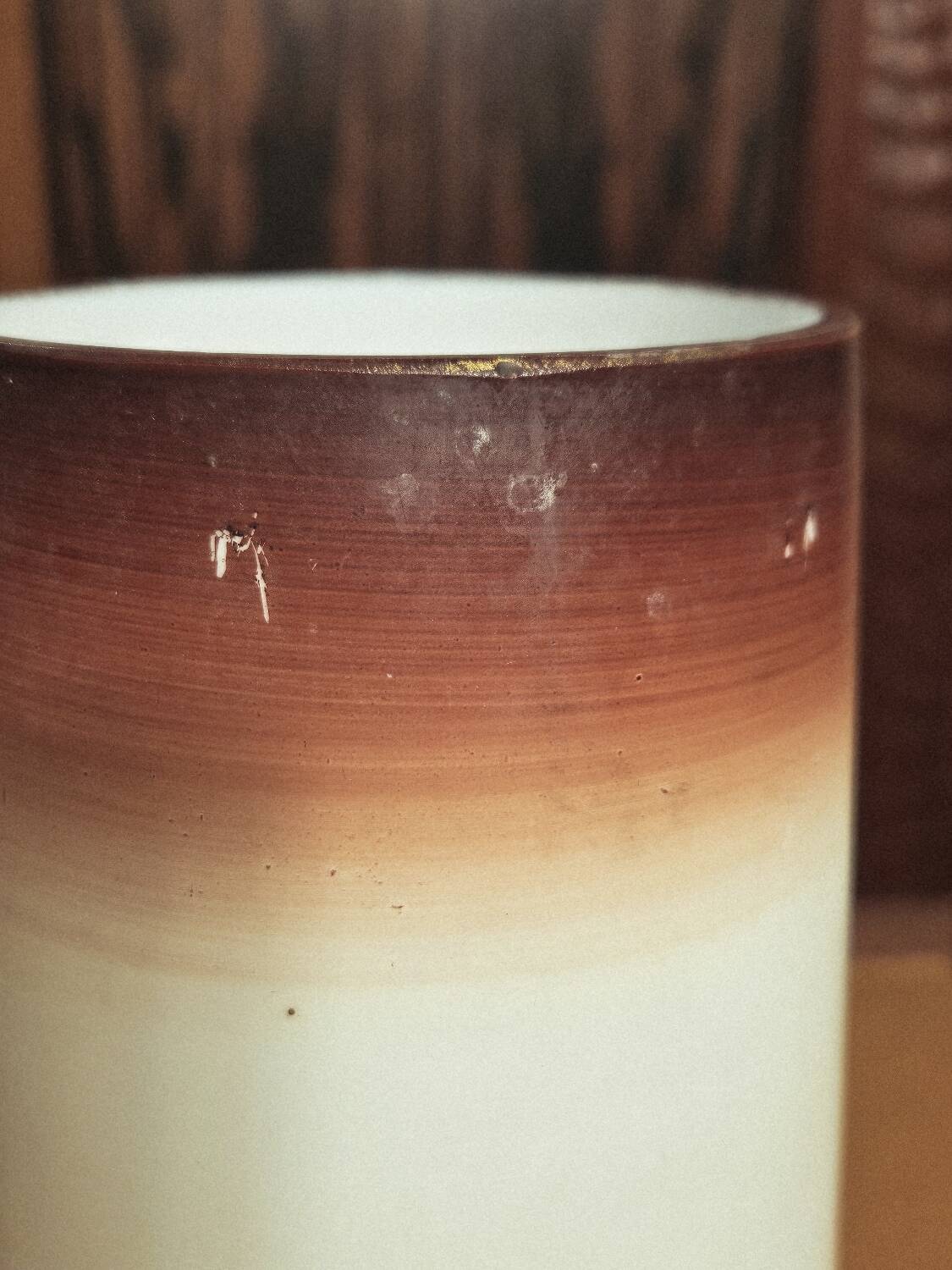 Antique Opaline Vase with Floral Decoration 1900 Art Nouveau