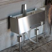 Vintage wall light, chrome steel wall light, Jean Gandelin wall light