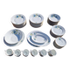 Porcelain tableware service Bareuther, 75 pieces with forget-me-not decoration.