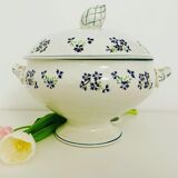 Porcelain tureen / earthenware of onnaing decoration barbeau