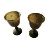 Pair of jade footglasses