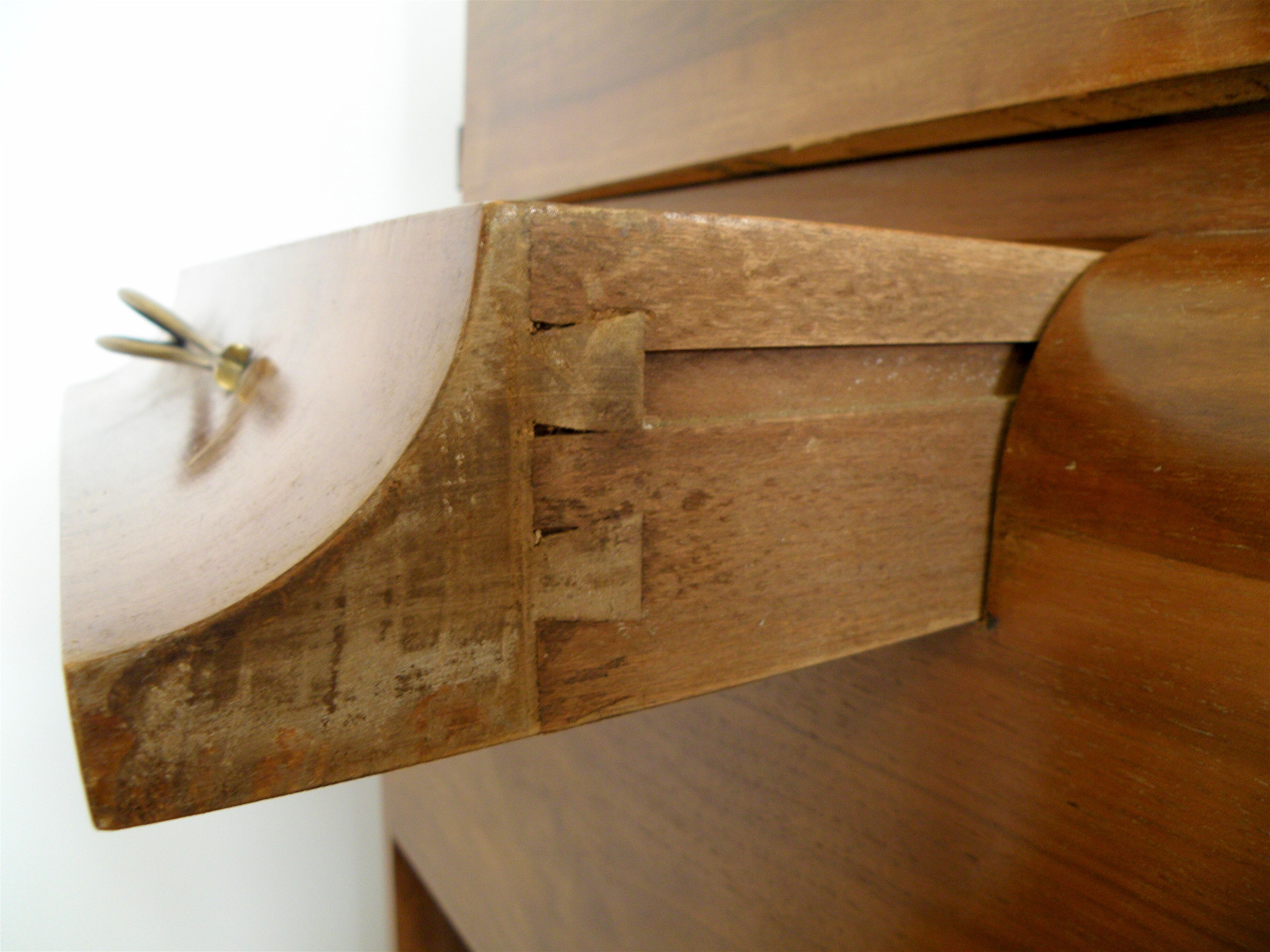 Cozy walnut bramble headboard for bed 140 x 190, from 1950