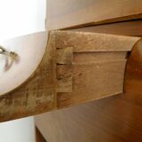 Cozy walnut bramble headboard for bed 140 x 190, from 1950