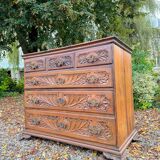 Natural Wood Chest of Drawers from the 18th Century, Foreign Work