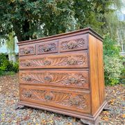 Natural Wood Chest of Drawers from the 18th Century, Foreign Work
