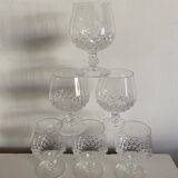 Set of 6 cognac glasses