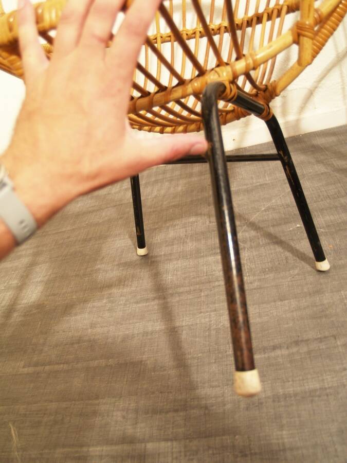 Rohe Noordwolde rattan vintage sixties design armchair