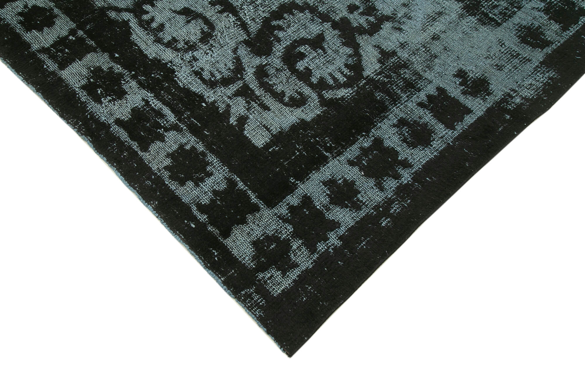 Handmade Unique Anatolian 1970s 214 cm x 311 cm Black Rug