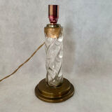 Lamp base glass and brass, 1950s