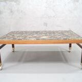 Swedish rosewood and pebbles coffee table in the style of Ib Kofod-Larsen , 1960s