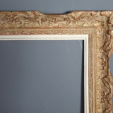 Montparnasse frame with keys carved ceruse wood 62x53 cm, foliage 46x38 cm SB
