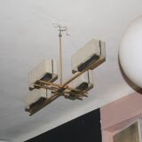 Arlus Paquebot chandelier / ceiling light 1950 "Maison Arlus".