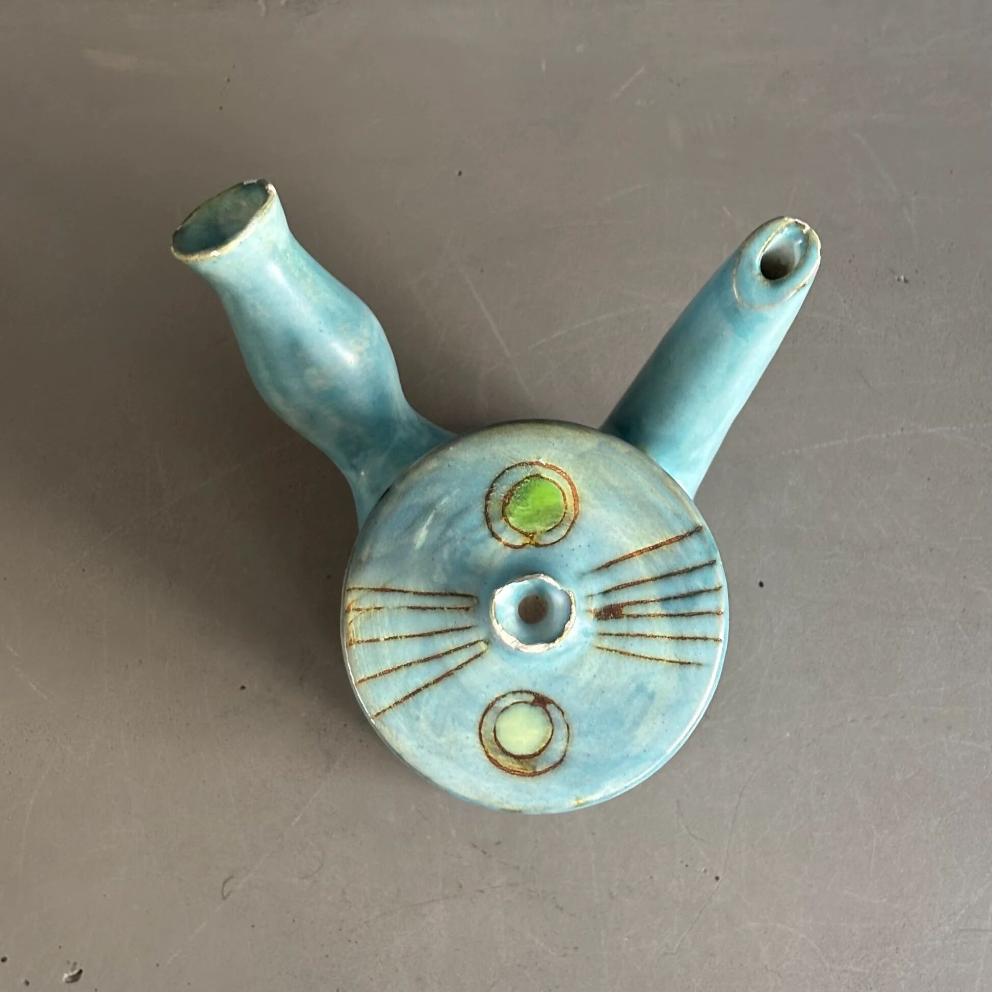 Ceramic teapot by Marie-Christine Treinen - Vallauris - Ref 1396