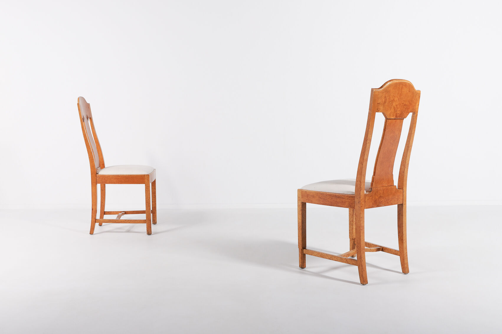 Pair of chairs in bramble wood from Nordiska Kompaniet