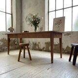Farm table pine and walnut 2m