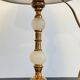 Vintage marble and velvet metal lamp