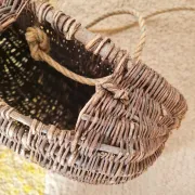 Vintage Fisherman’s Basket in Woven Willow & Rope