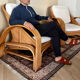 Paire de fauteuils rotin