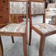 Pair of vintage solid wood chairs with upholstery – 1960