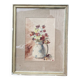Nature morte, aquarelle bouquet de fleurs, signée L. de Bouvry