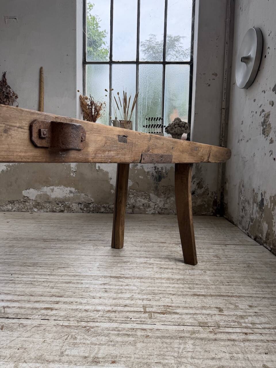 Brutalist popular art table XXL 3.5m/4m pine and oak