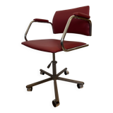 Fully Restored Cherry Office Desk Chair by Kovona, Czechoslovakia 1970’s