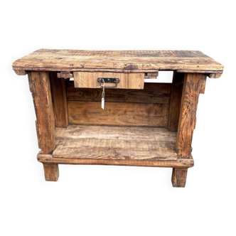 Établi ouvert en vieux bois