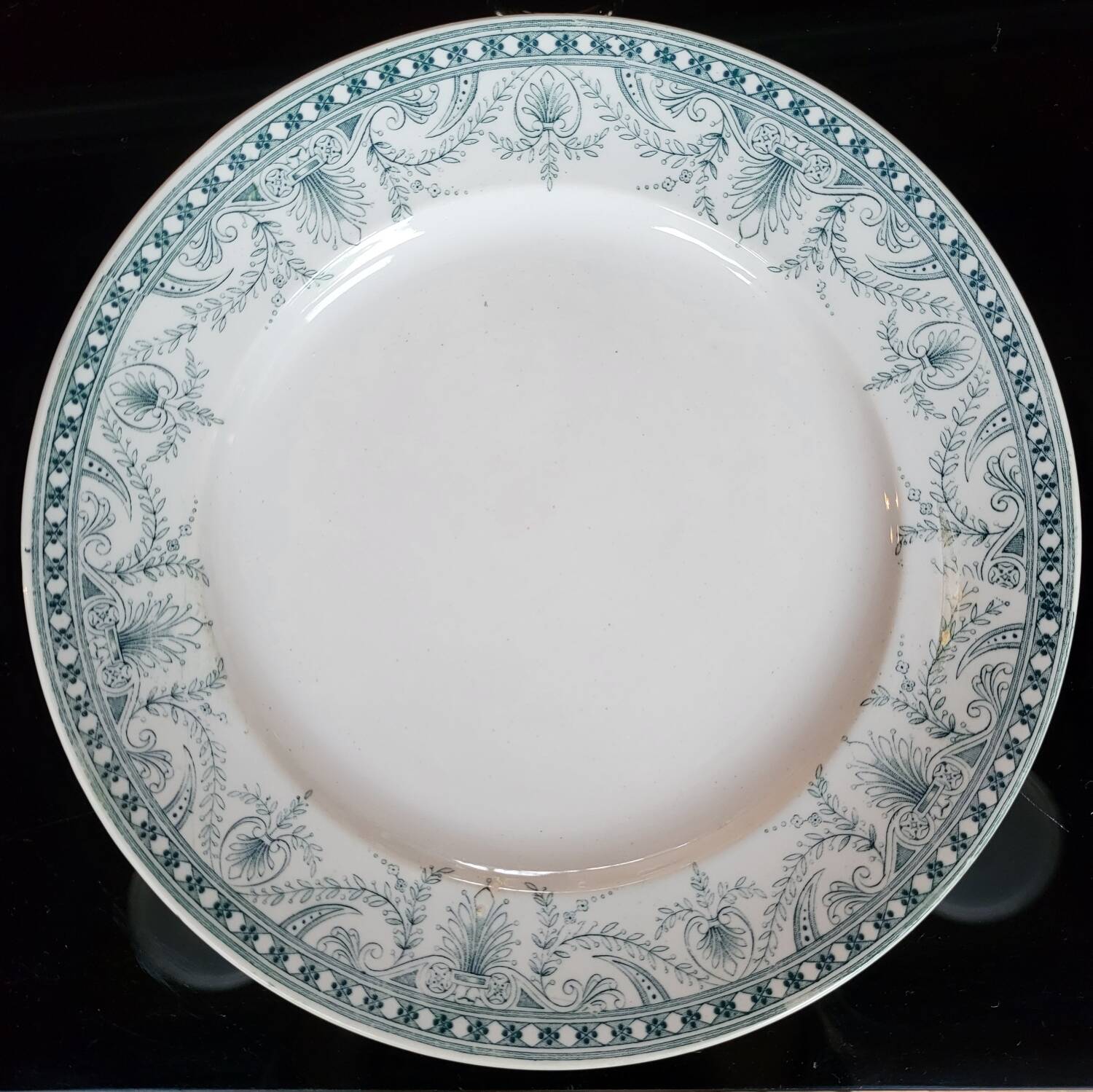 Set of 5 Terre de Fer plates 1900 Wilbur and St Amand
