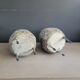 Pair of openwork metal lanterns