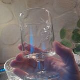 6 engraved vintage glasses
