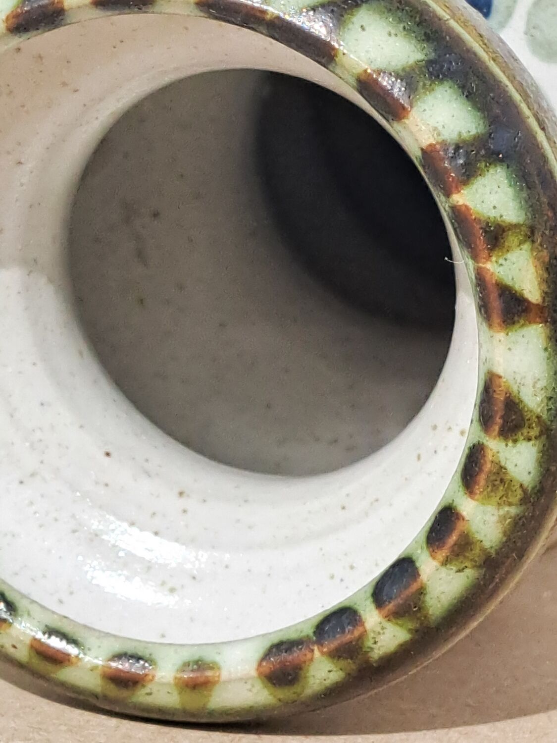 Keraluc sandstone candle holder 70s signed