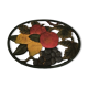 Dessous de plat en fonte  decore fleur et legume