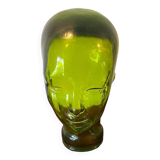 Green glass head
